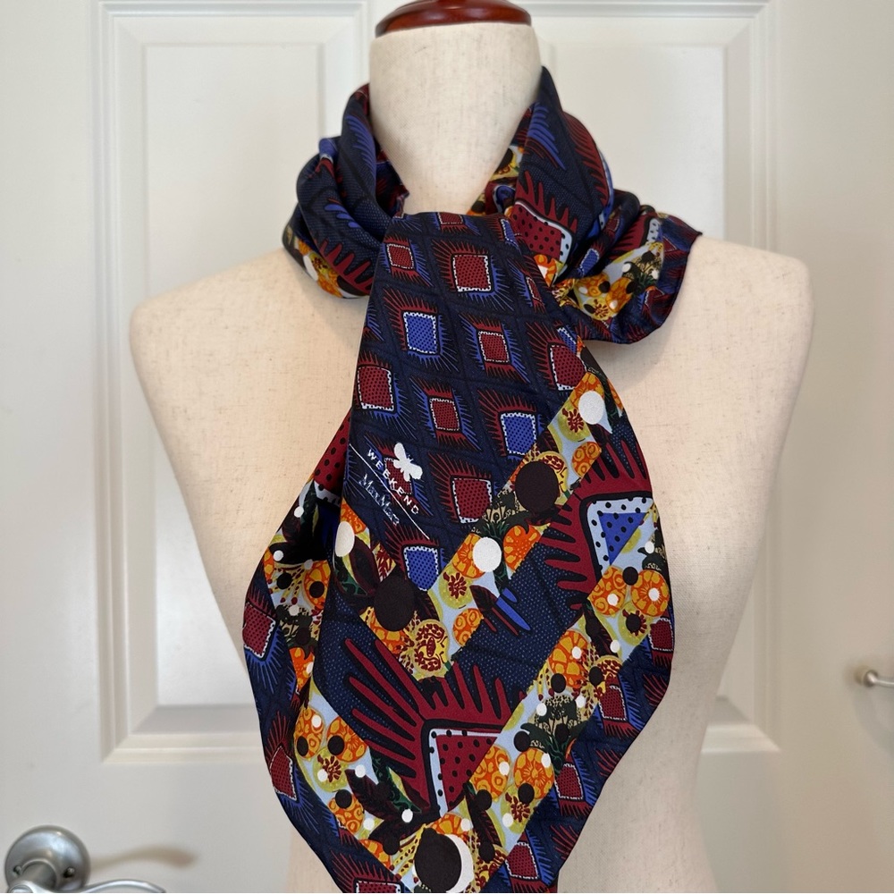 MaxMara Multicolor Patterned Scarf - Picture 7 of 11